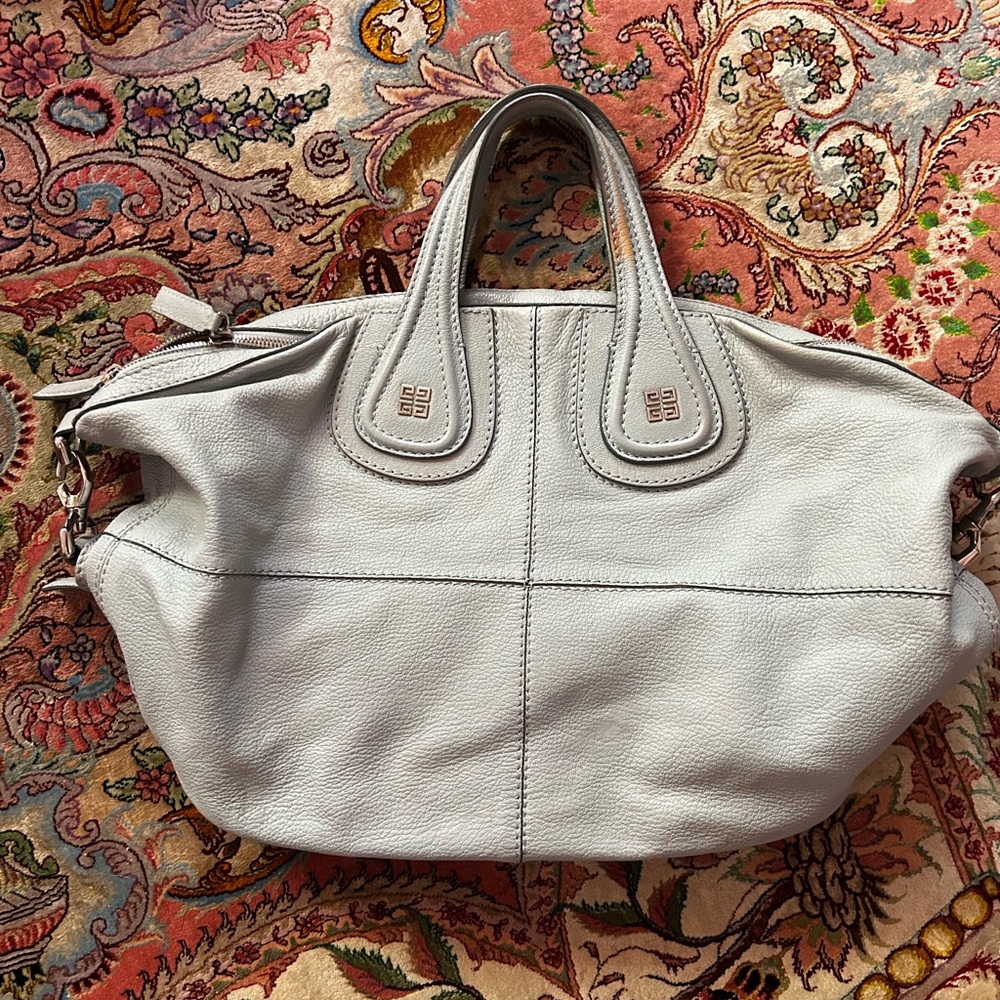 Givenchy Powder Blue Leather Nightingale Large Tote Purse - Picture 5 of 16